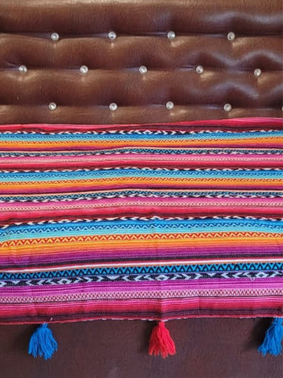 Khamma Ghani Cotton Magenta Pink Sofa Throw or Cover