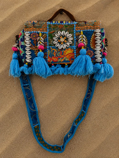 Khamma Ghani Kambadiya Sling Bags Blue