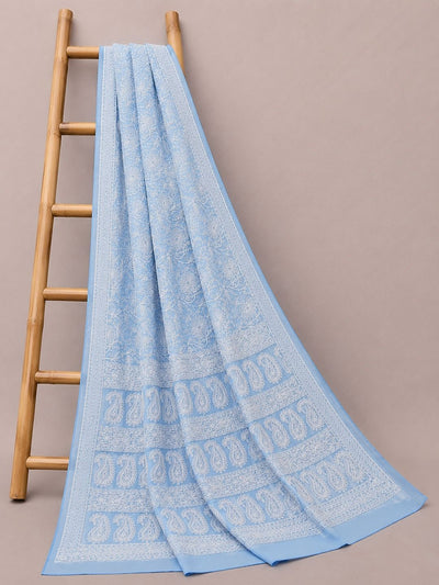Ruhaani Georgette Chikankari Saree Plum