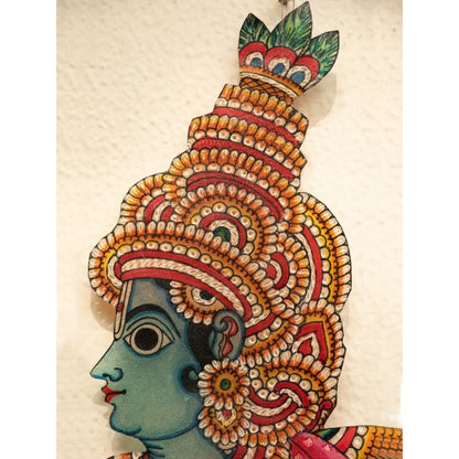 Multicolor Handcrafted Leather Radha Painting
-Indiehaat