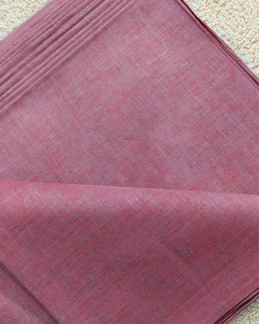 Pure Linen by Linen Fabric Dusty Rose Color - IndieHaat