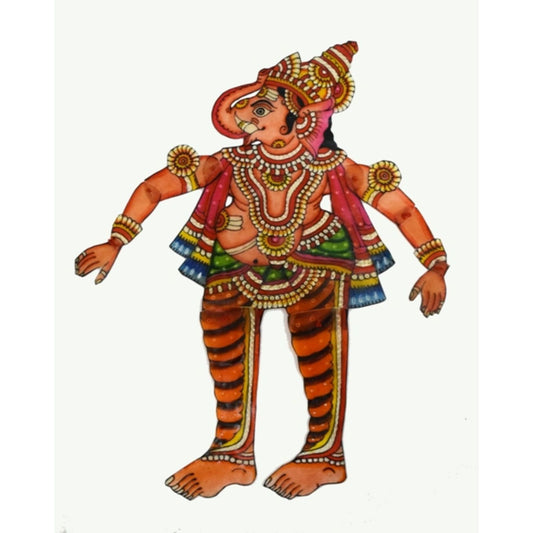 Multicolor Handcrafted Leather Ganesha Painting
-Indiehaat