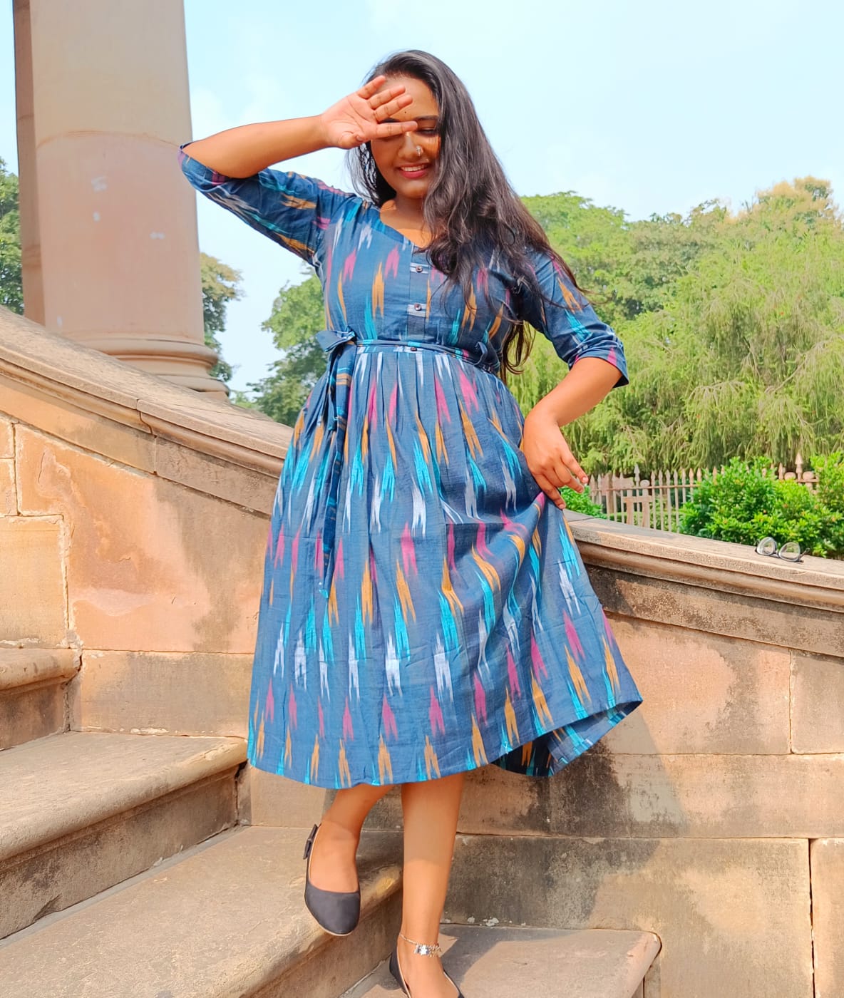 ikat print dress design Ikat Print Dress in Printed