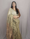 Silkmark Enigmatic Ghicha Tussar Silk Beige Saree