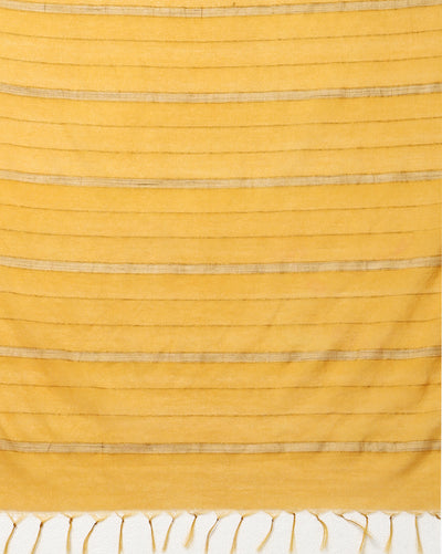 Dreamy Chanderi Silk Mustard Saree