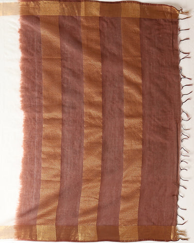 Handloom Kota Silk Unique Beige & Brown Saree