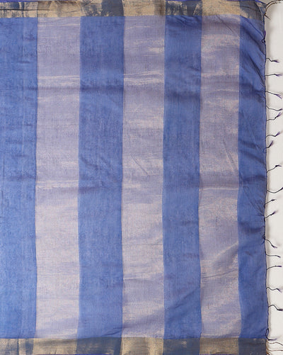 Handloom Kota Silk Joyful Beige & Blue Saree