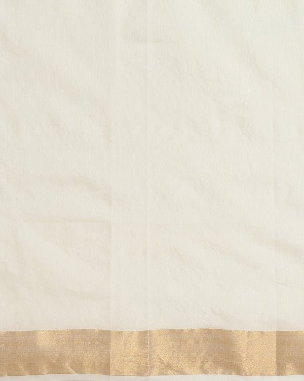 Handloom Kota Silk Poetic Beige & Blue Saree