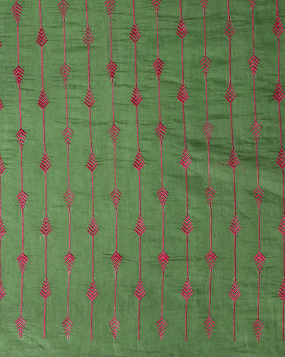 Timeless Eri Tussar Silk Embroidered Green Saree