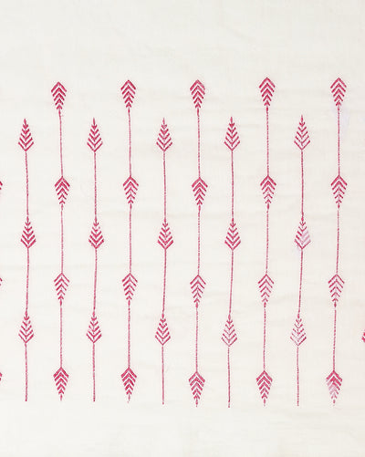 Dazzling Eri Tussar Silk Embroidered Cream Saree