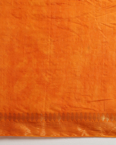 Pure Kota Silk Saree Orange Jaquard Weaving
