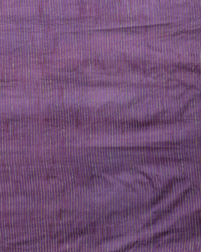 Handdyed Katan Silk Beige & Violet Contrast Suit