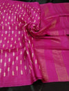Dazzling Eri Tussar Silk Embroidered Pink Saree