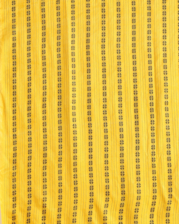 Katan Silk Expressive Handcrafted Yellow Suit