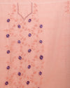 Brilliant Kota Doria Pink Suit Material Embroidered