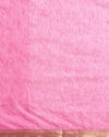 Poetic Silk Linen Embroidered Pink Saree