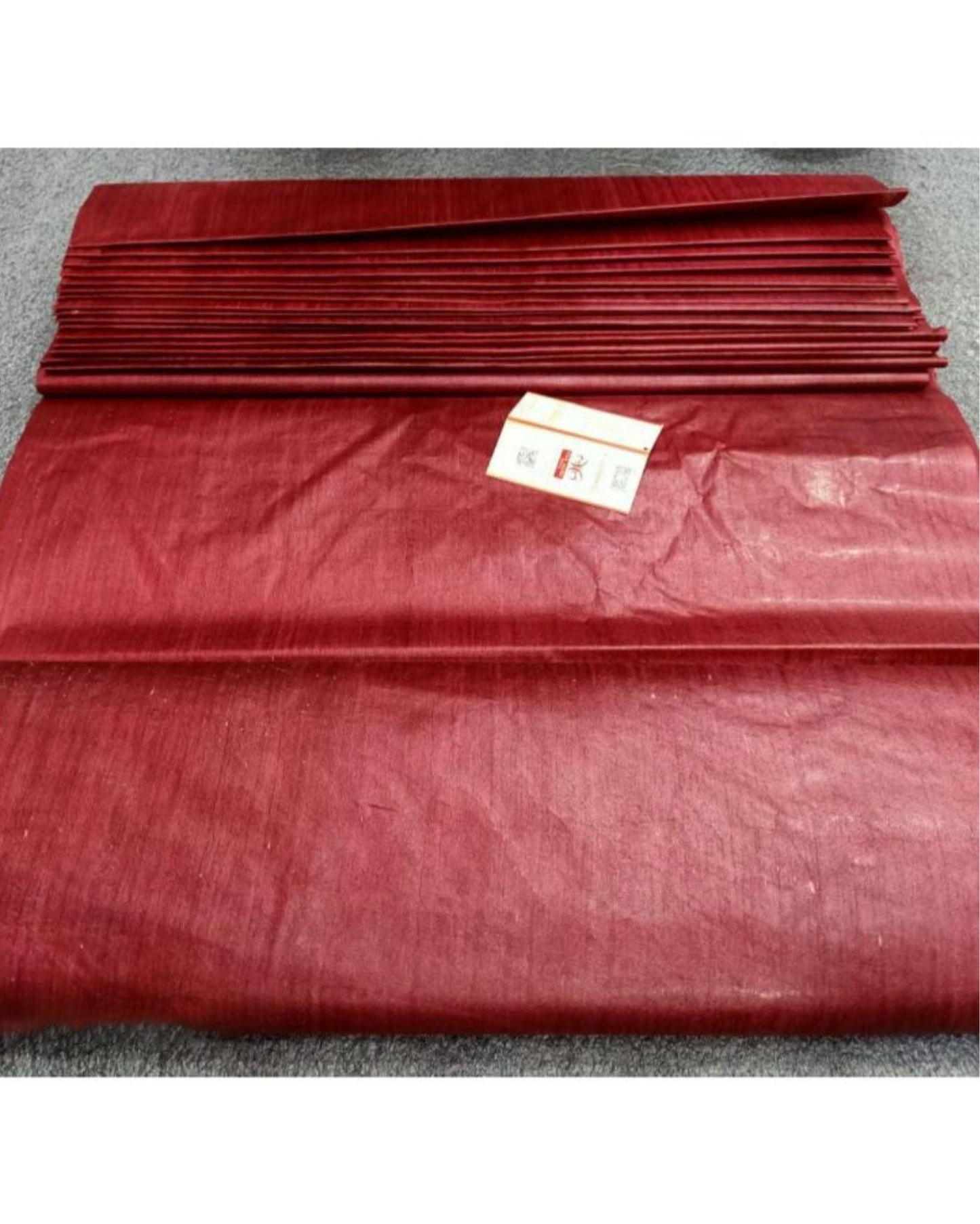 1183-Silk Mark Certified Pure Tussar Silk Maroon Fabric