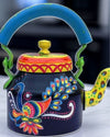 Playful Handpainted Metal Kettle