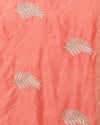 Silkmark Muga Tussar Silk Embroidered Peach Saree