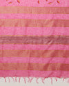 Poised Eri Tussar Silk Embroidered Pink Saree