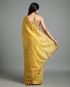 Timeless Silk Linen Embroidered Mustard Saree