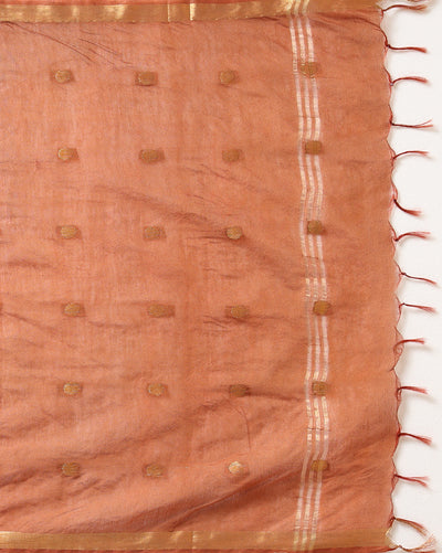 Silkmark Tussar Beige Top Katan Silk Black Dupatta