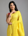 Silkmark Ghicha Tussar Radiating Yellow Saree