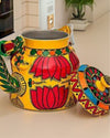 Sunny Handpainted Yellow Metal Kettle