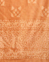 Alluring Khadi Cotton Wax Batik Hand Dyed orange Suit