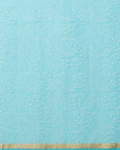 Bold Kota Doria Cotton Bird Embroidery Pink Saree Handdyed