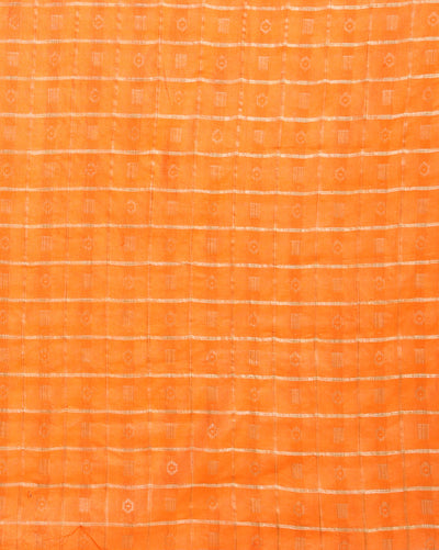 Graceful Khadi Cotton Handcrafted Orange Suit