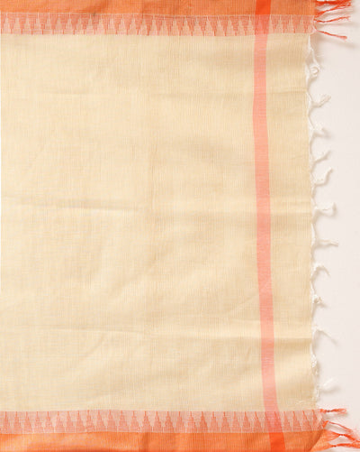 Graceful Khadi Cotton Handcrafted Orange Suit