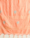 Katan Silk Audicious Blockprint Peach Suit