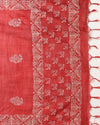Katan Silk Blushing Blockprint Red Suit