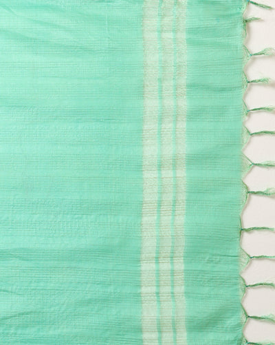 Katan Silk Tranquil Handcrafted Green Suit (T+B+D)