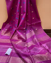 Silkmark Lovable Eri Tussar Silk Embroidered Pink Saree