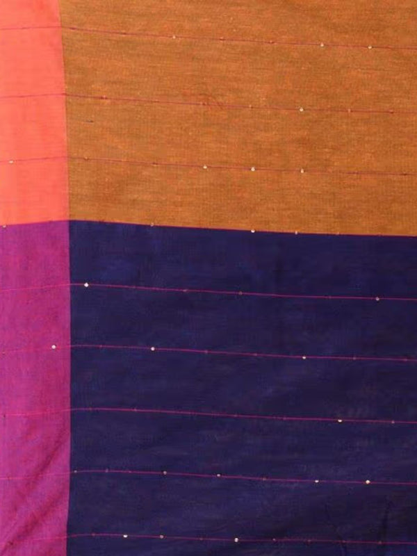 Nirmal Pure Khadi Cotton Sequin Saree Gray