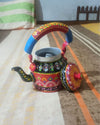 Bold Handpainted Metal Kettle