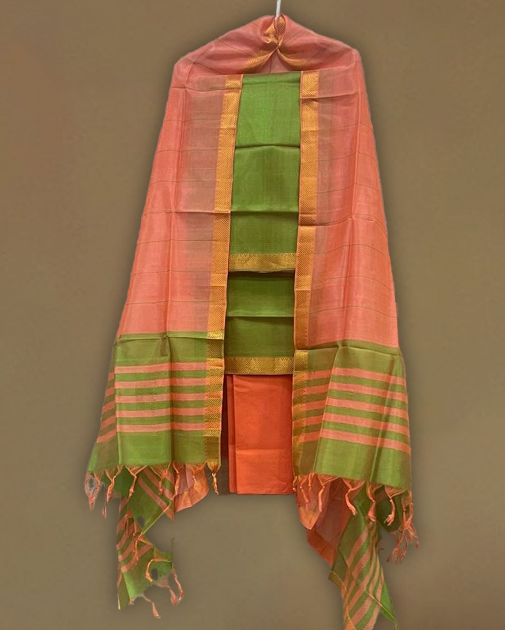 Mangalagiri Handloom Cotton Dress Material-2Pcs-WPSMGOCT1004 – Weavesmart