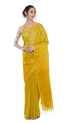 Kota Silk Yellow Saree Sequence Pallu & Zig-Zag Design