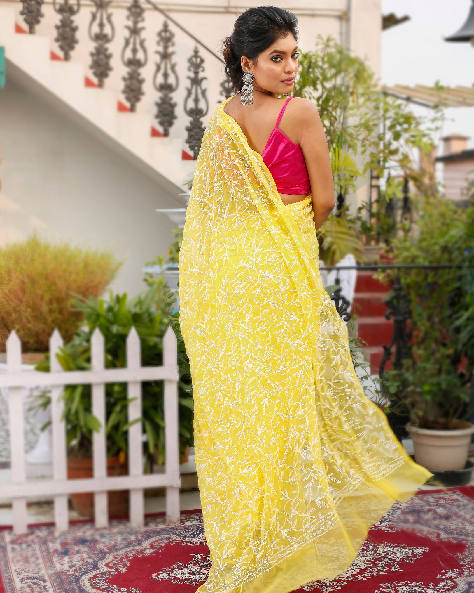 PINK & YELLOW Heavy Banarasi Saree with Embroidered Blouse | Saree for  Wedding | The Silk Trend