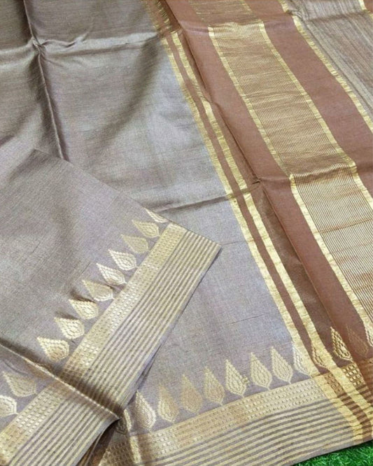 Handcrafted Gorgeous Kota Silk Grey Jacquard Saree