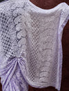 Indiehaat | Purple Georgette Chikankari Saree | Lucknowi