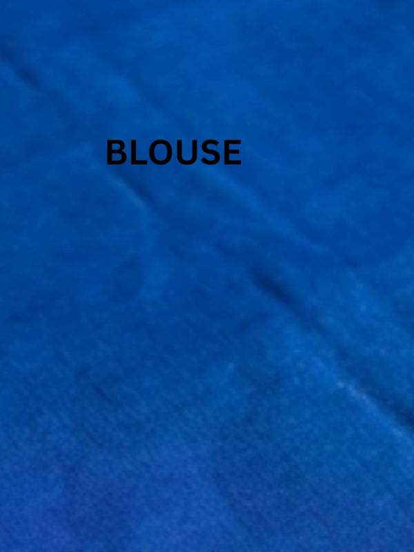 Handloom Kota Silk Beige & Royal Blue Saree