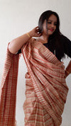 Silkmark Whimsical Ghicha Tussar Silk Red Saree