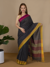 Handloom Mark Patteda Anchu Classic Black Cotton Saree