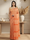 Sacred Loom Kota Silk Temple Border Saree Orange