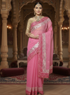 Gilded Grace Kota Cotton Gota Patti Saree Pink