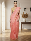 Banarasi Silk Linen Pink Handloom Saree