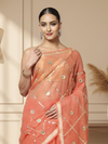 Pankhudi Gota Patti Peach Kota Cotton Saree
